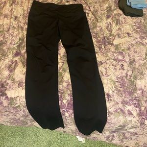 Black leggings semi flare